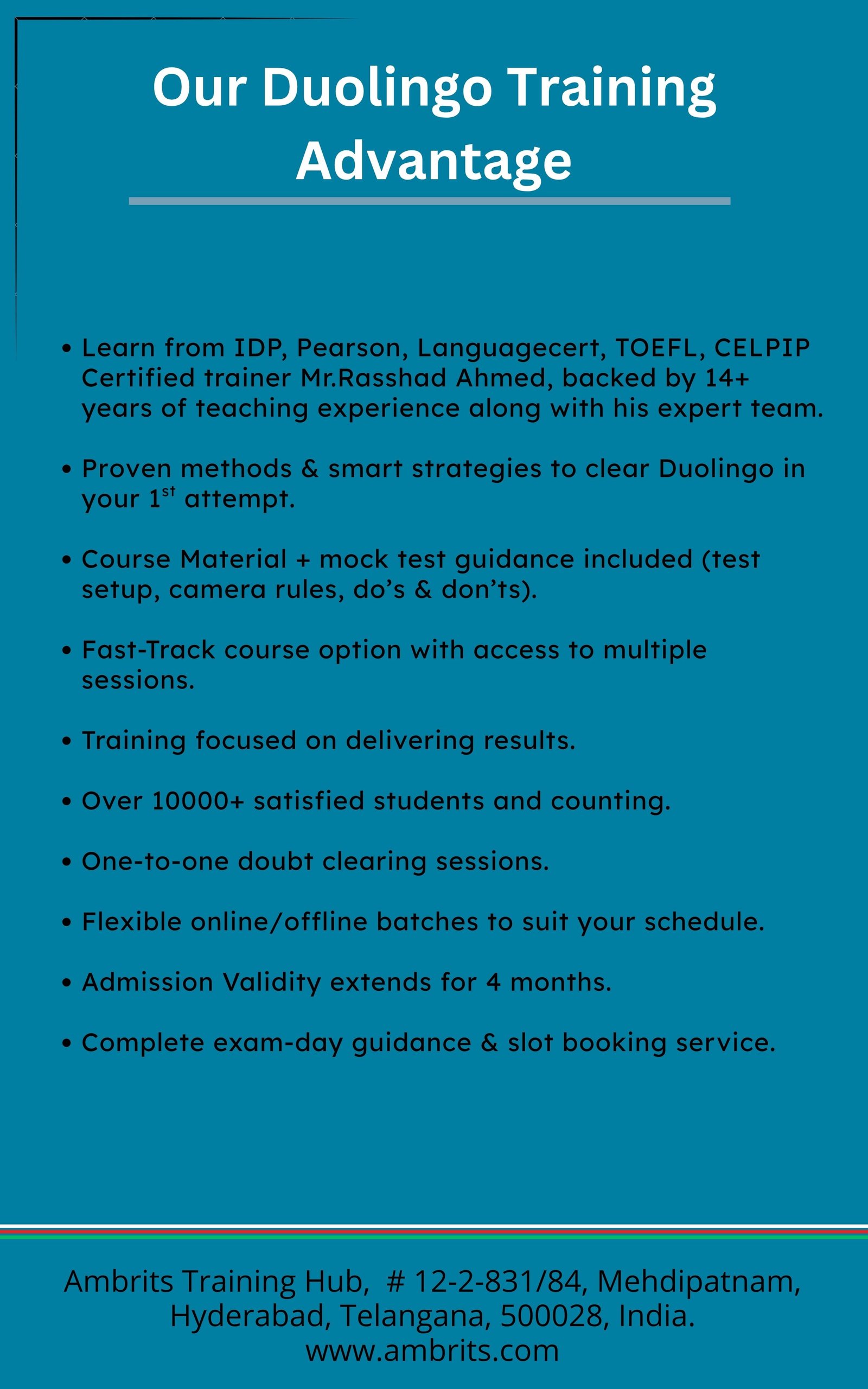 Duolingo Fast Track — Training Advantages