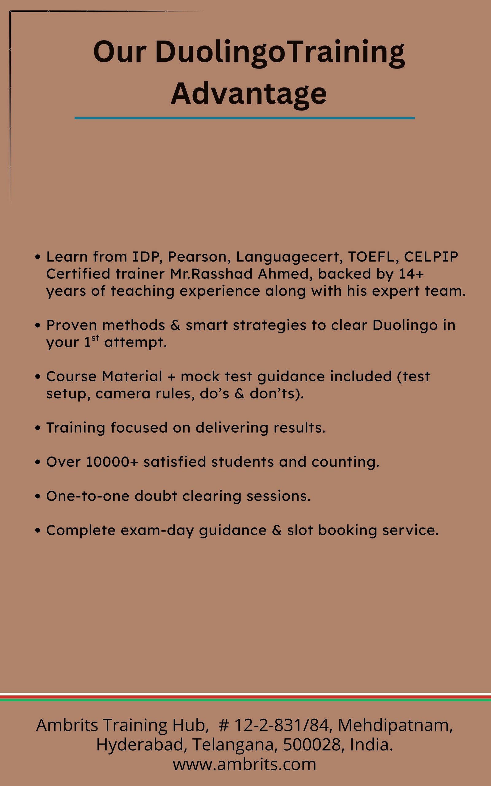 Duolingo Online Course — Training Advantages