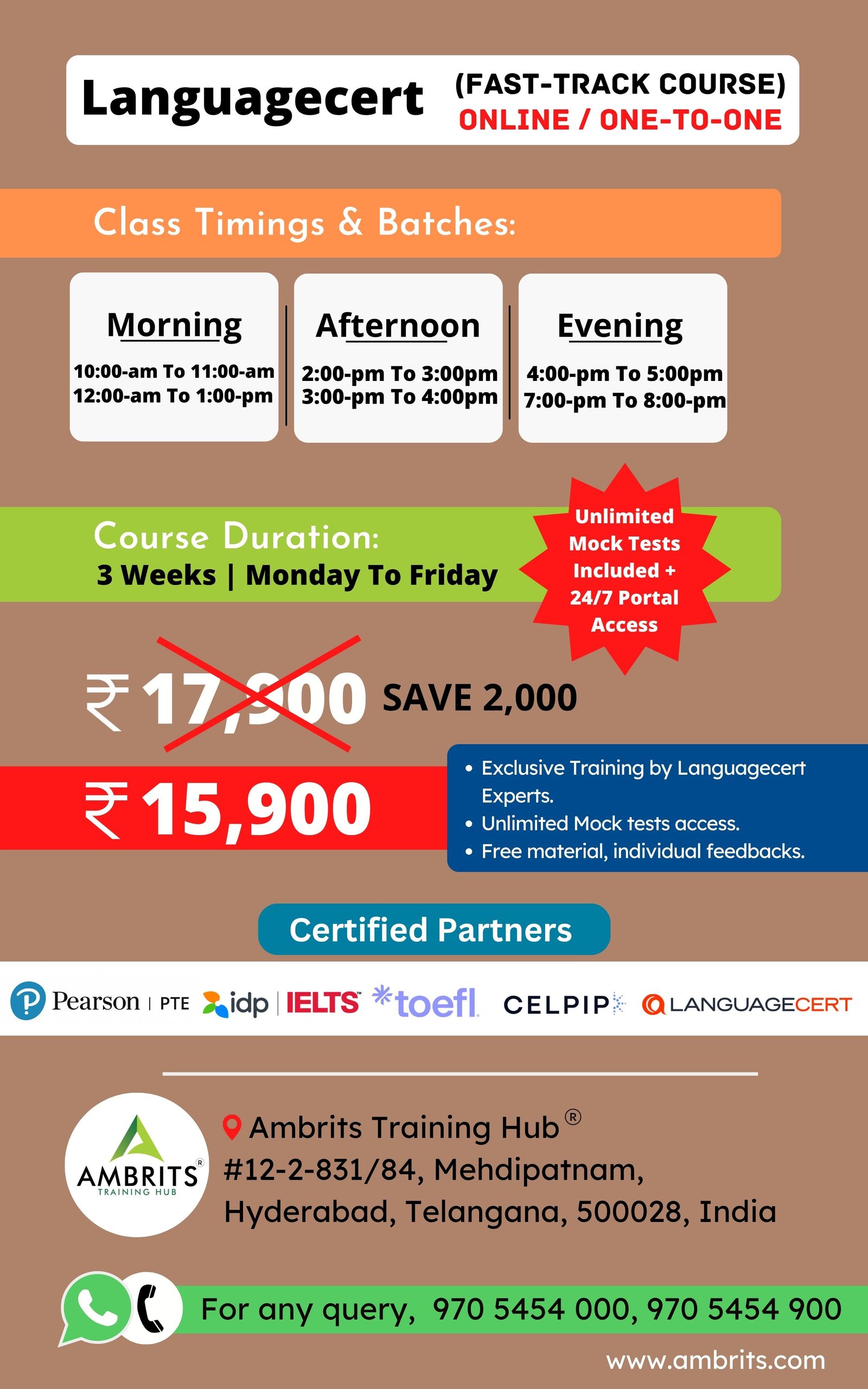 LanguageCert Fast Track Online — Course Brochure