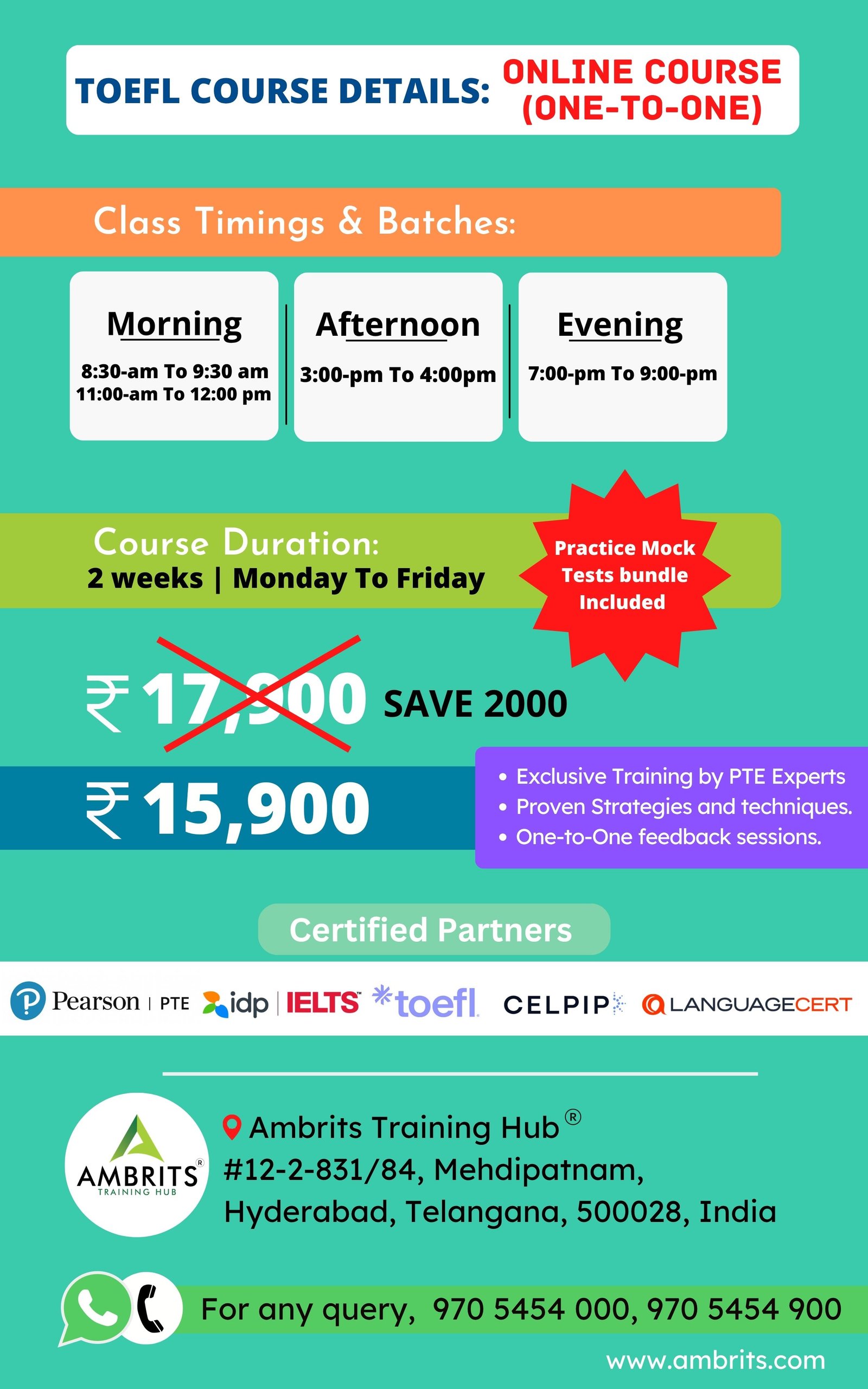 TOEFL Online Course — Course Brochure